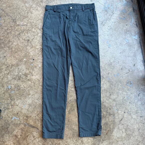 Lululemon ABC Mens Pants Size 32x32 Gray Breathable Slim Taper Zip Up Athleisure - Picture 1 of 11